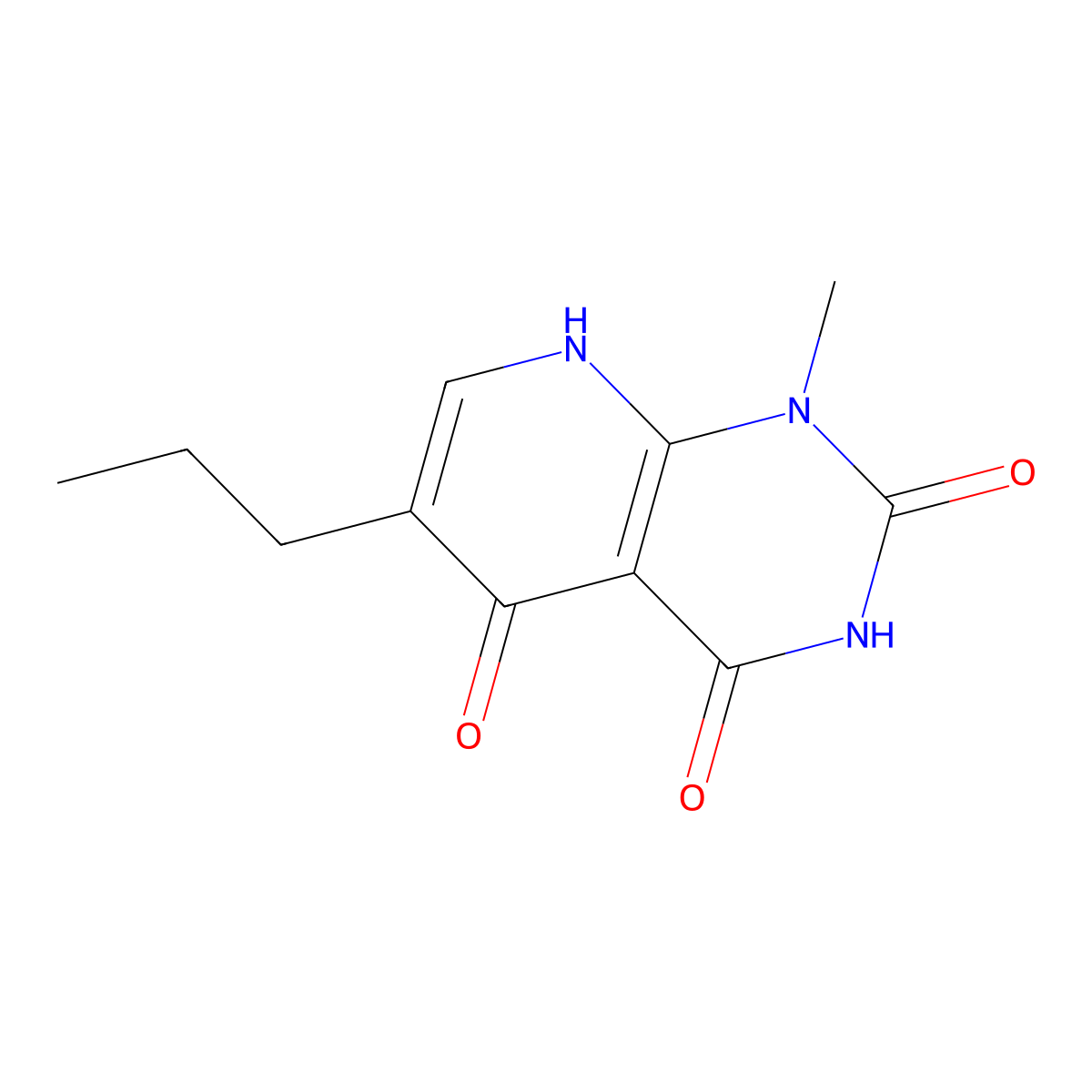 5-hydroxy-1-methyl-6-propyl-1H,2H,3H,4H-pyrido[2,3-d]pyrimidine-2,4-dione molecular structure, CAS 2095409-77-9