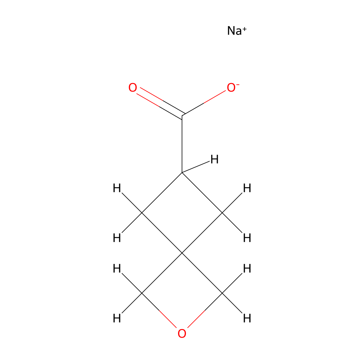 Sodium 2-oxaspiro[3.3]heptane-6-carboxylate molecular structure, CAS 2095409-78-0