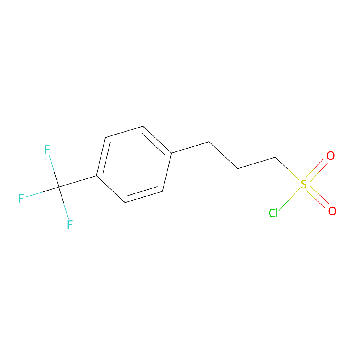 3-[4-(Trifluoromethyl)phenyl]propane-1-sulfonyl chloride molecular structure, CAS 2095409-80-4