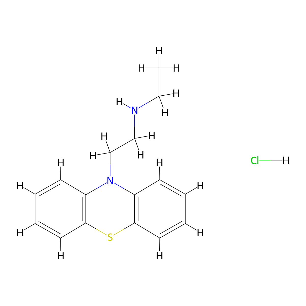 ethyl[2-(10H-phenothiazin-10-yl)ethyl]amine hydrochloride molecular structure, CAS 2095409-89-3