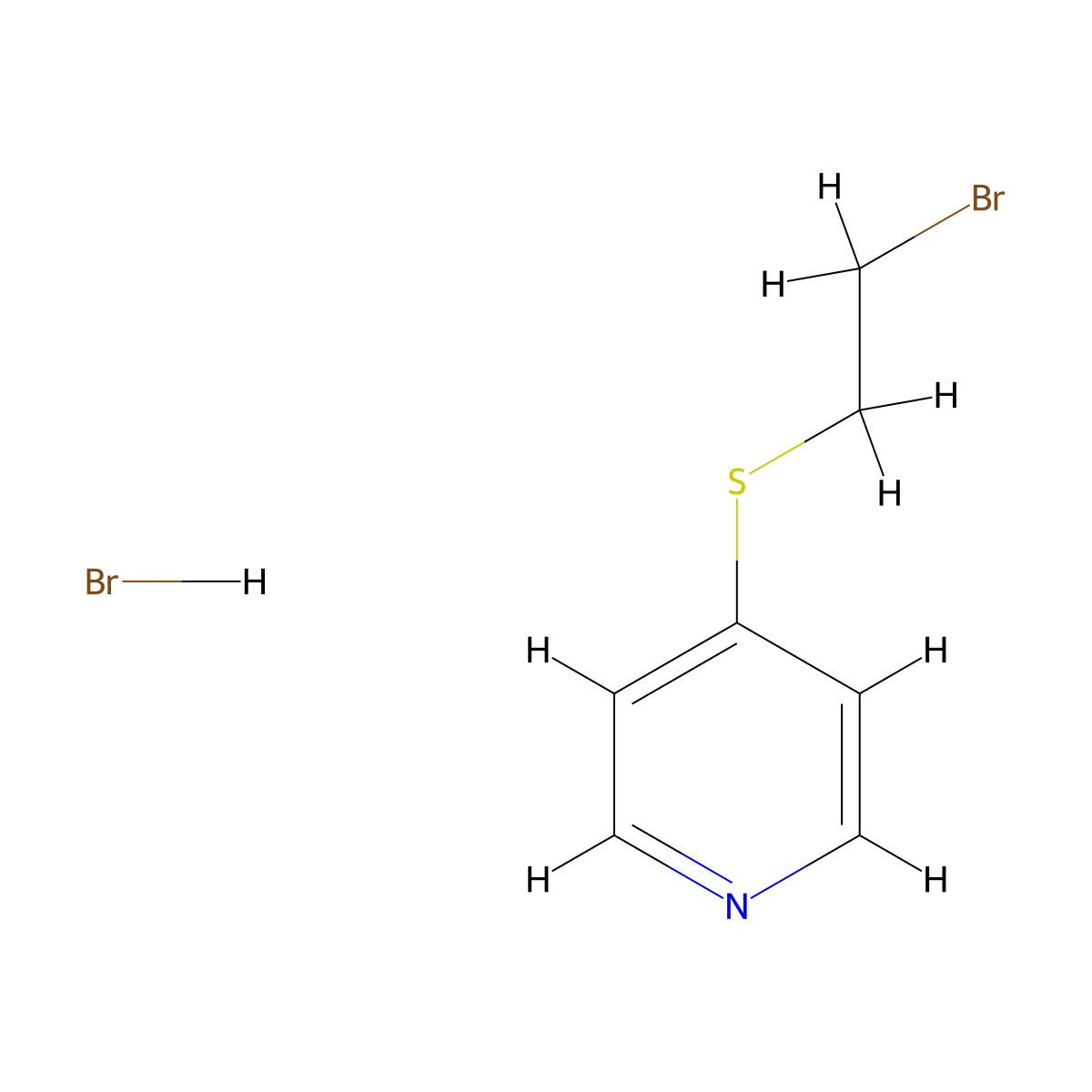 4-[(2-Bromoethyl)sulfanyl]pyridine hydrobromide molecular structure, CAS 2095409-94-0