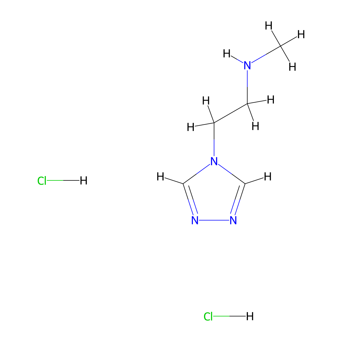 methyl[2-(4H-1,2,4-triazol-4-yl)ethyl]amine dihydrochloride molecular structure, CAS 2095409-97-3