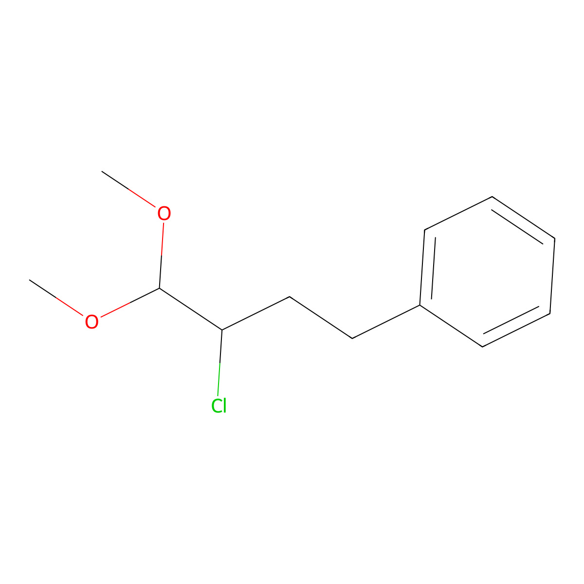 (3-Chloro-4,4-dimethoxybutyl)benzene molecular structure, CAS 2095410-00-5
