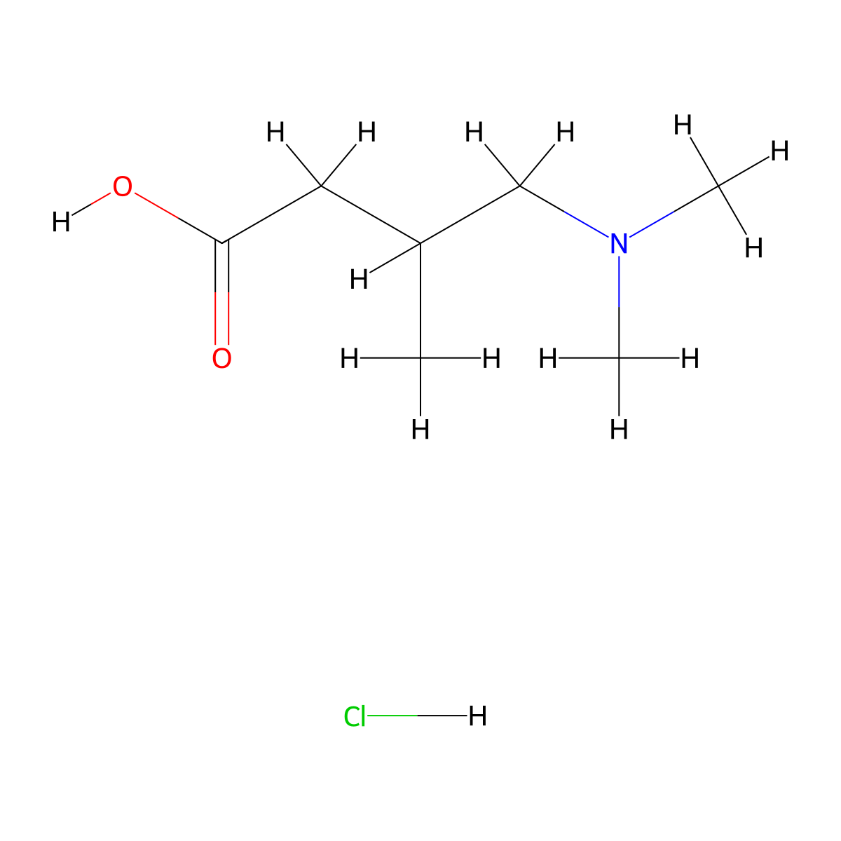 4-(Dimethylamino)-3-methylbutanoic acid hydrochloride molecular structure, CAS 2095410-06-1
