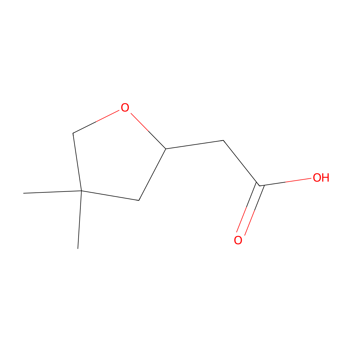 2-(4,4-Dimethyloxolan-2-yl)acetic acid molecular structure, CAS 2095410-08-3