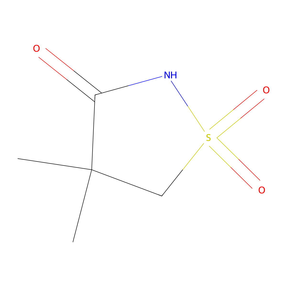 3-Isothiazolidinone, 4,4-dimethyl-, 1,1-dioxide molecular structure, CAS 2095410-10-7