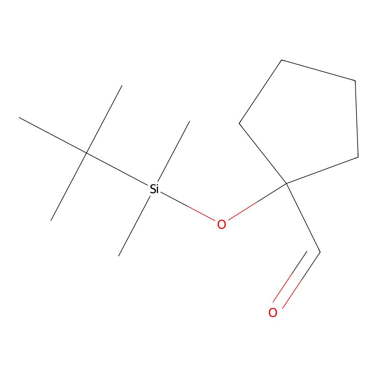 1-((Tert-butyldimethylsilyl)oxy)cyclopentane-1-carbaldehyde molecular structure, CAS 2095410-23-2