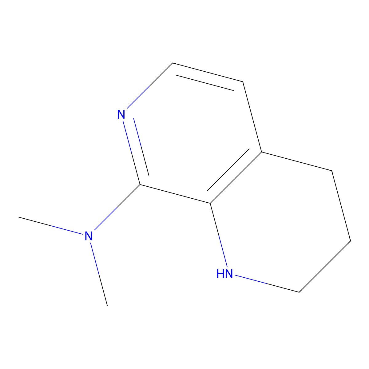 N,N-Dimethyl-1,2,3,4-tetrahydro-1,7-naphthyridin-8-amine molecular structure, CAS 2095410-42-5