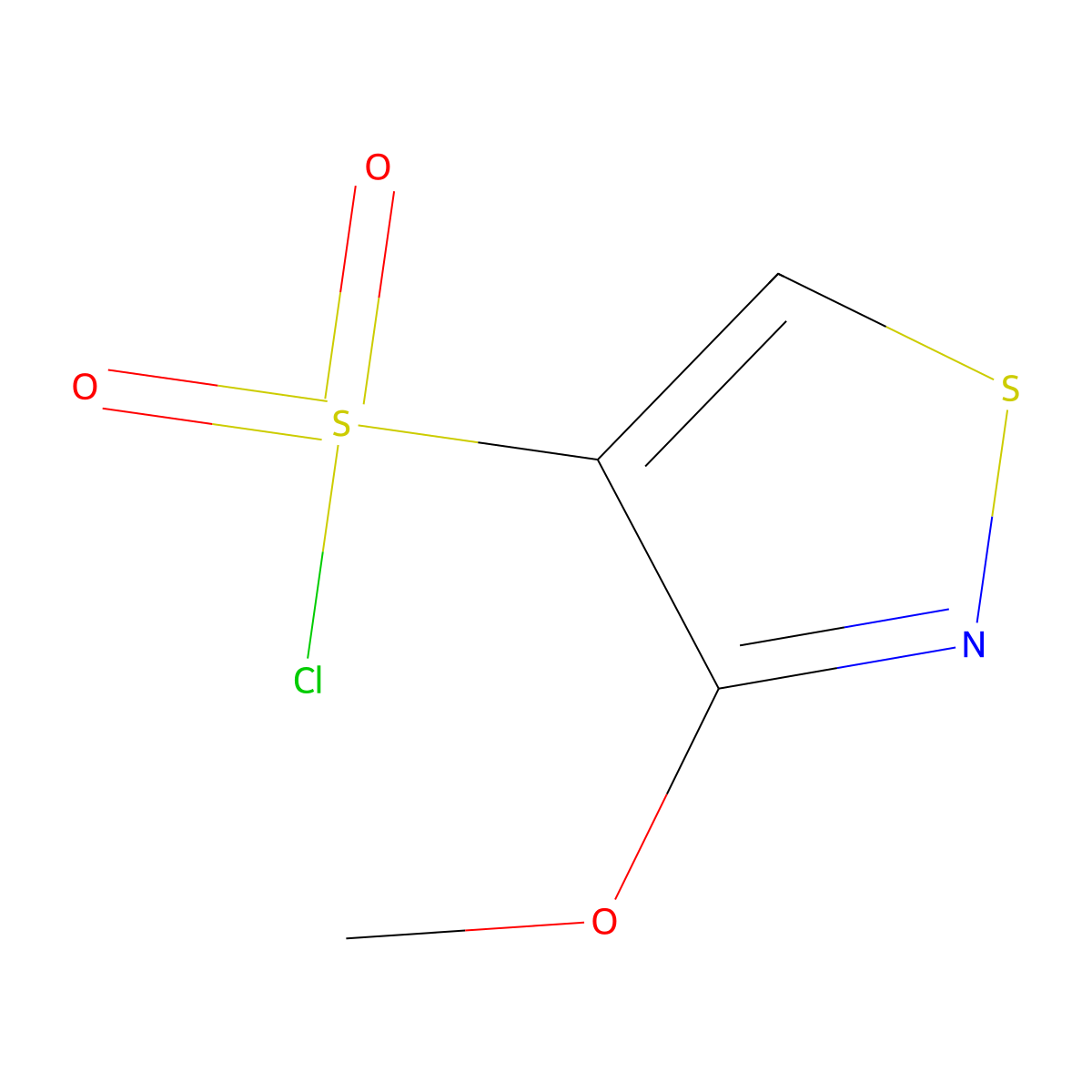 3-Methoxy-1,2-thiazole-4-sulfonyl chloride molecular structure, CAS 2095410-57-2