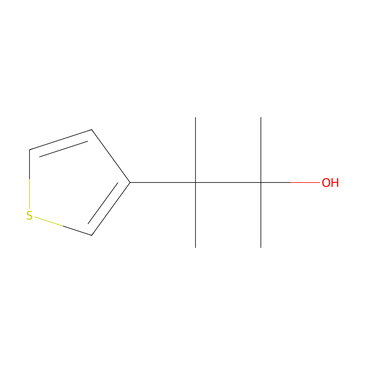 2,3-Dimethyl-3-(thiophen-3-yl)butan-2-ol molecular structure, CAS 2095410-59-4