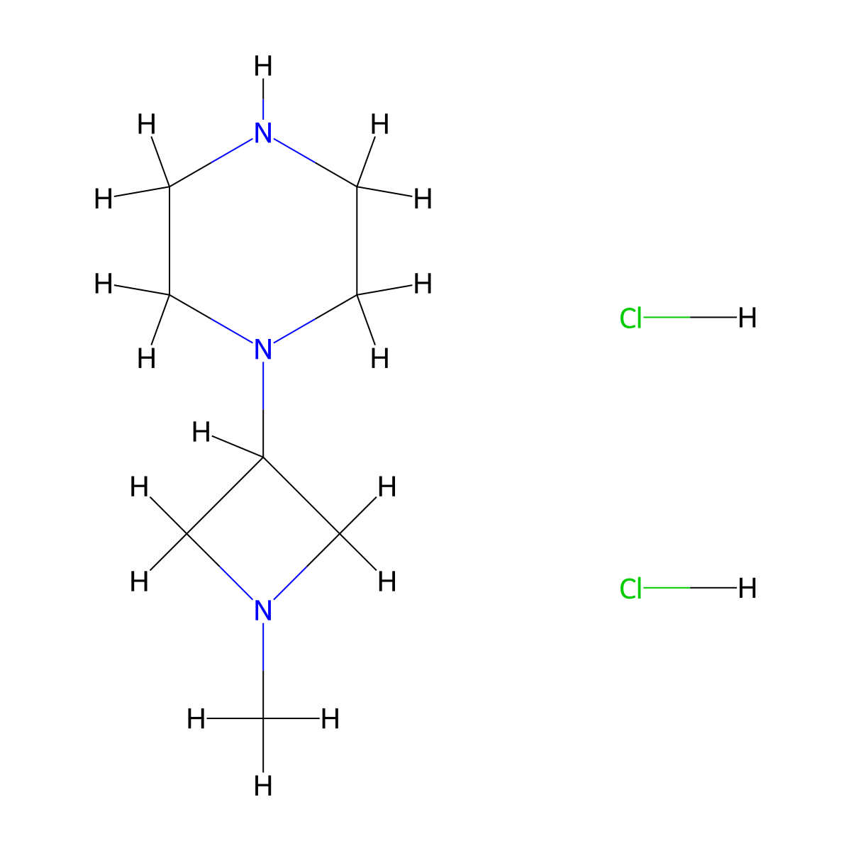 1-(1-Methylazetidin-3-yl)piperazine dihydrochloride molecular structure, CAS 2095410-68-5