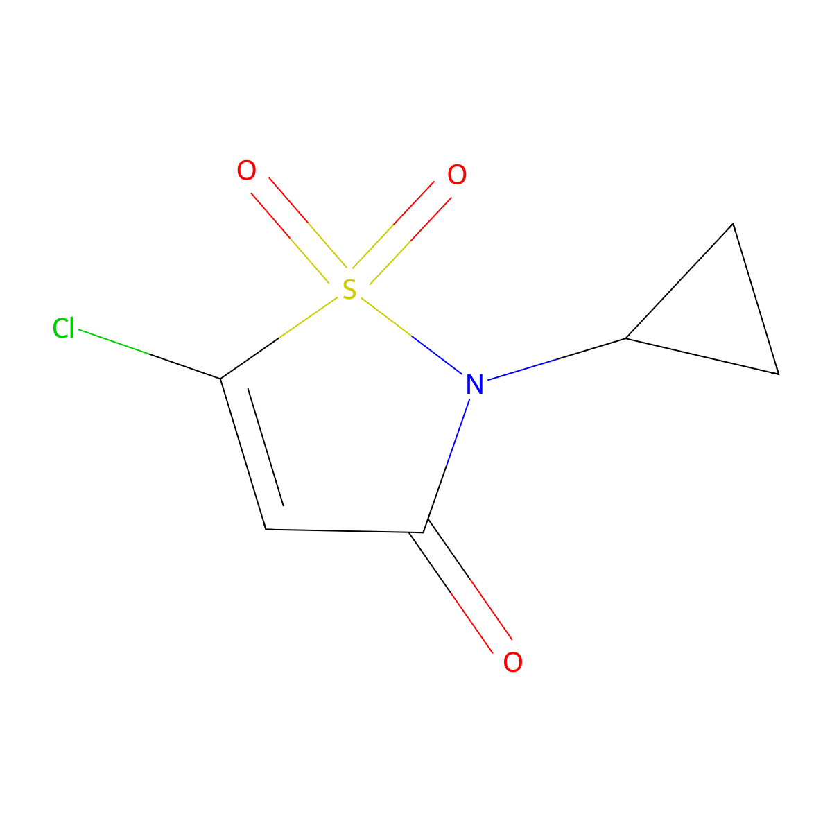5-Chloro-2-cyclopropyl-2,3-dihydro-1lambda6,2-thiazole-1,1,3-trione molecular structure, CAS 2095410-74-3
