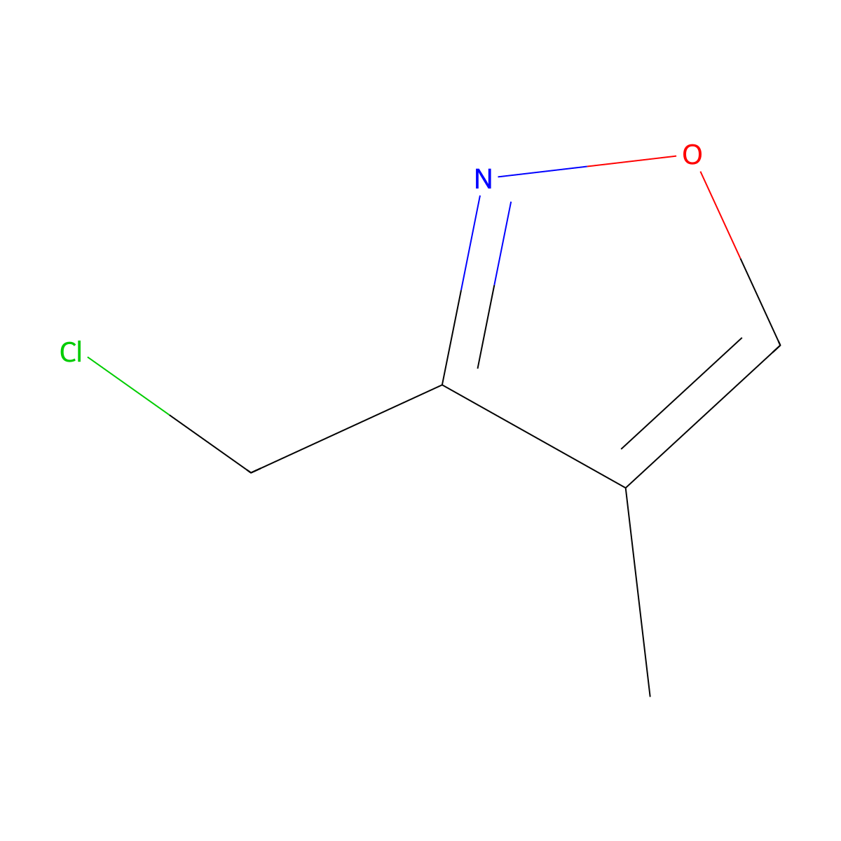 3-(Chloromethyl)-4-methyl-1,2-oxazole molecular structure, CAS 2095410-78-7