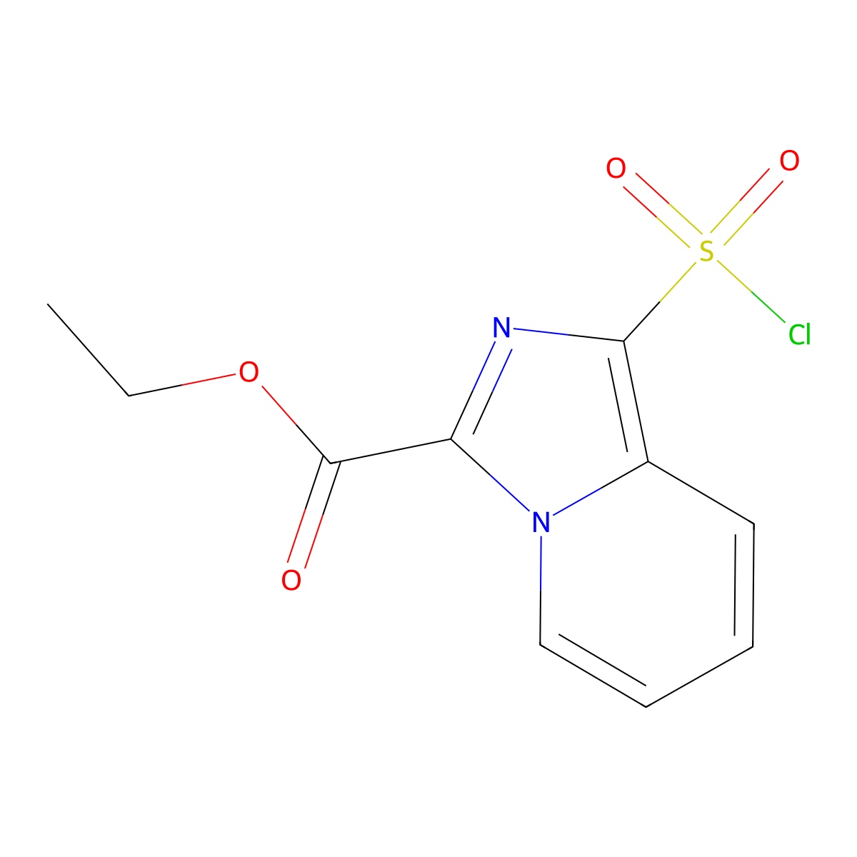 Ethyl 1-(chlorosulfonyl)imidazo[1,5-a]pyridine-3-carboxylate molecular structure, CAS 2095410-87-8