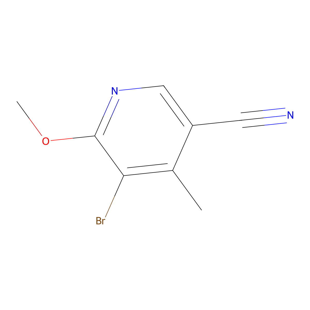 5-Bromo-6-methoxy-4-methylpyridine-3-carbonitrile molecular structure, CAS 2095410-94-7
