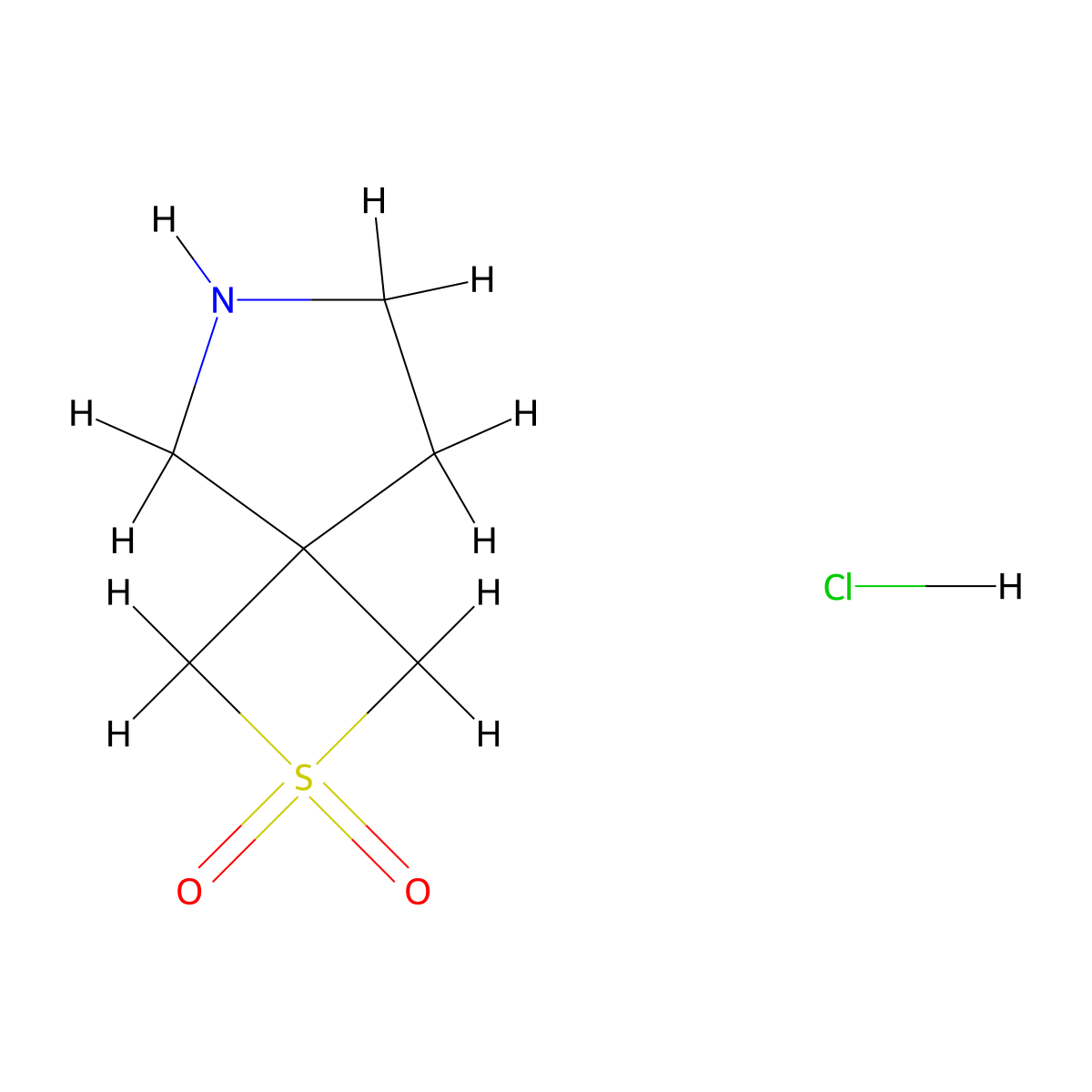 2-Thia-6-azaspiro[3.4]octane 2,2-dioxide hydrochloride molecular structure, CAS 2095411-01-9
