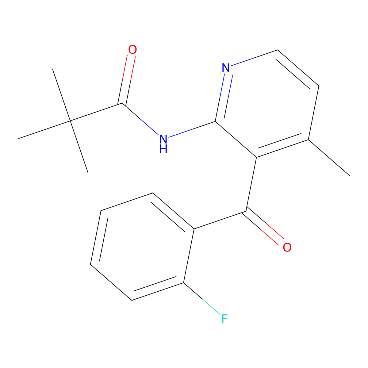 N-[3-(2-fluorobenzoyl)-4-methylpyridin-2-yl]-2,2-dimethylpropanamide molecular structure, CAS 2095411-18-8