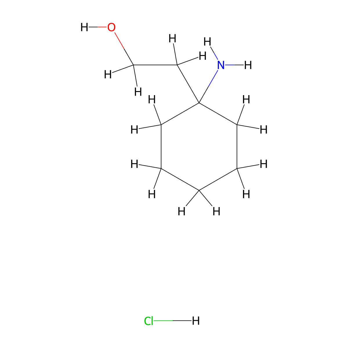 2-(1-Aminocyclohexyl)ethan-1-ol hydrochloride molecular structure, CAS 2095411-19-9