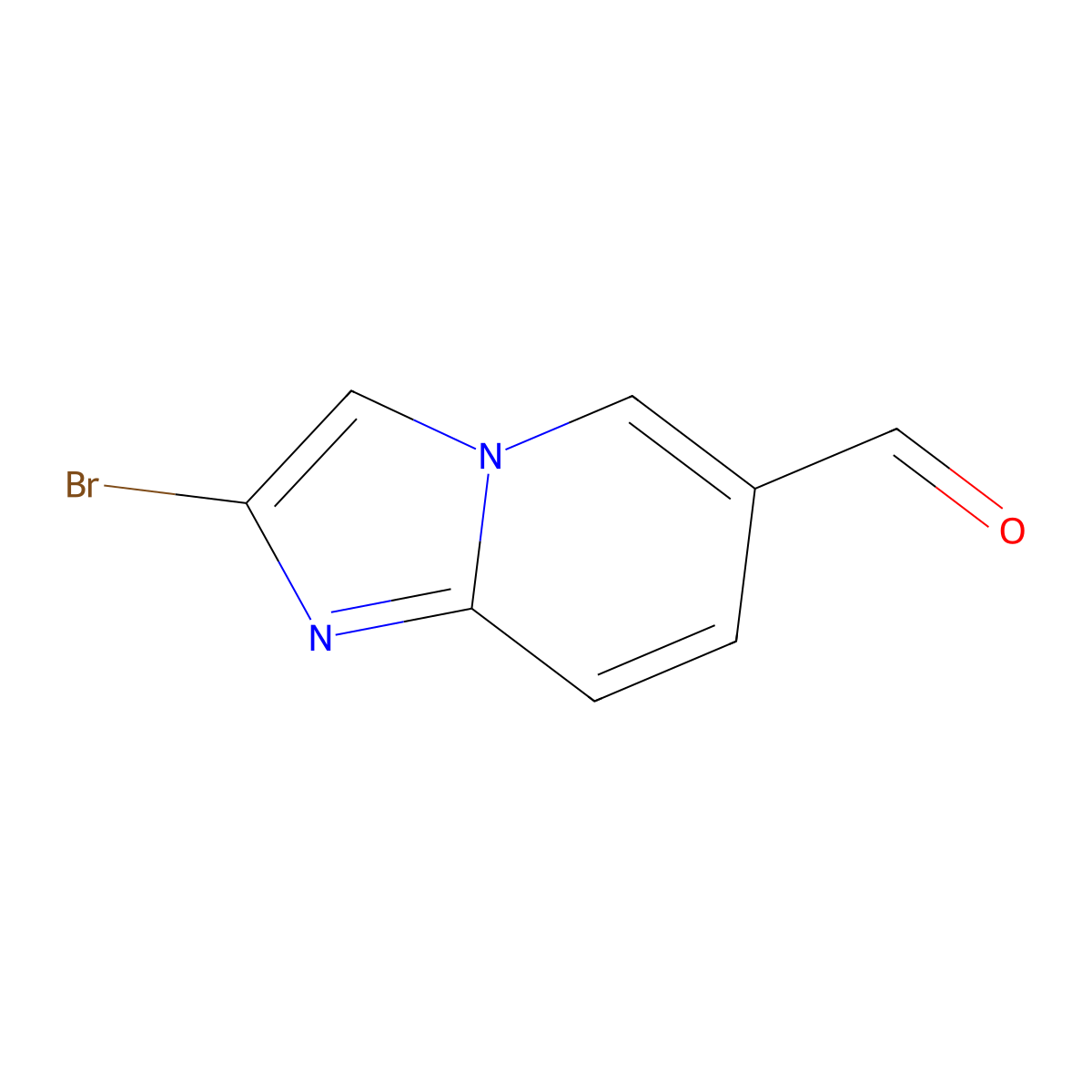 2-Bromo-imidazo[1,2-a]pyridine-6-carbaldehyde molecular structure, CAS 2095412-03-4