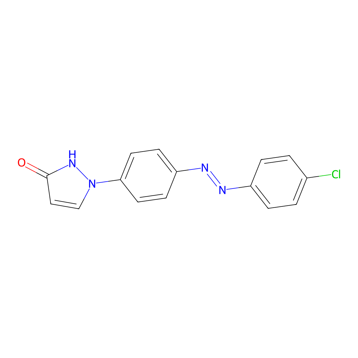1-{4-[(E)-2-(4-chlorophenyl)diazen-1-yl]phenyl}-2,3-dihydro-1H-pyrazol-3-one molecular structure, CAS 2095416-98-9