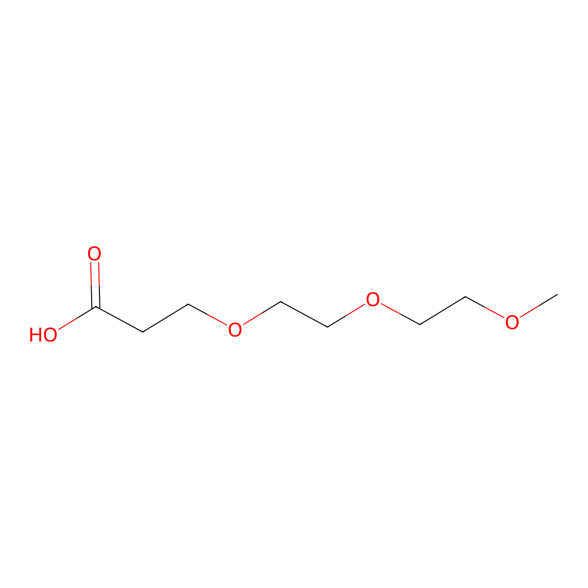 3-(2-(2-Methoxyethoxy)ethoxy)propanoic acid molecular structure, CAS 209542-49-4