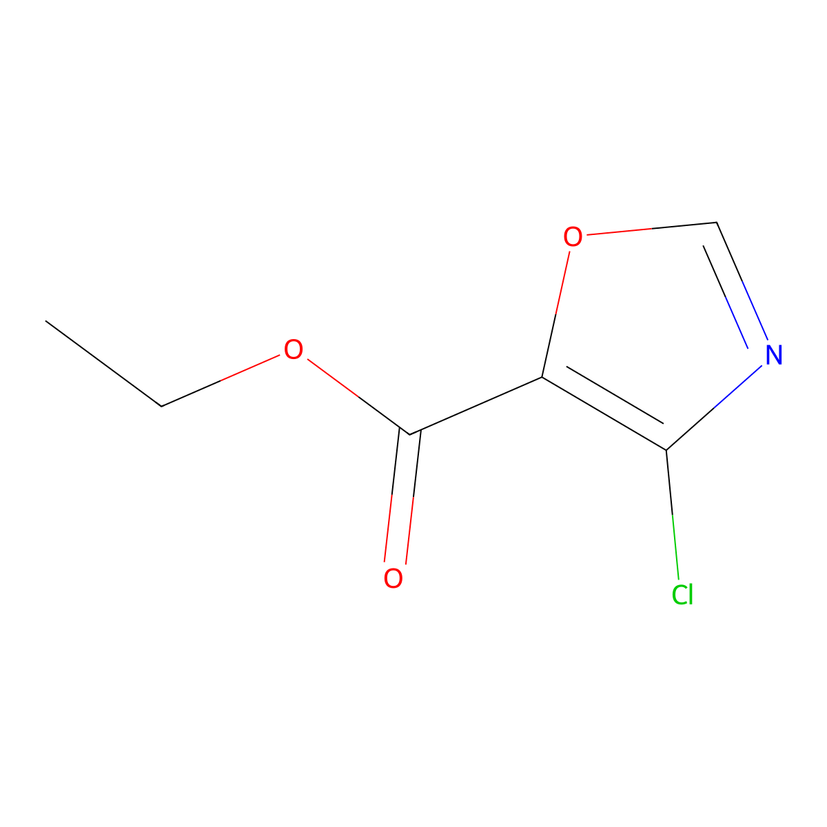 Ethyl 4-chlorooxazole-5-carboxylate molecular structure, CAS 2095432-64-5