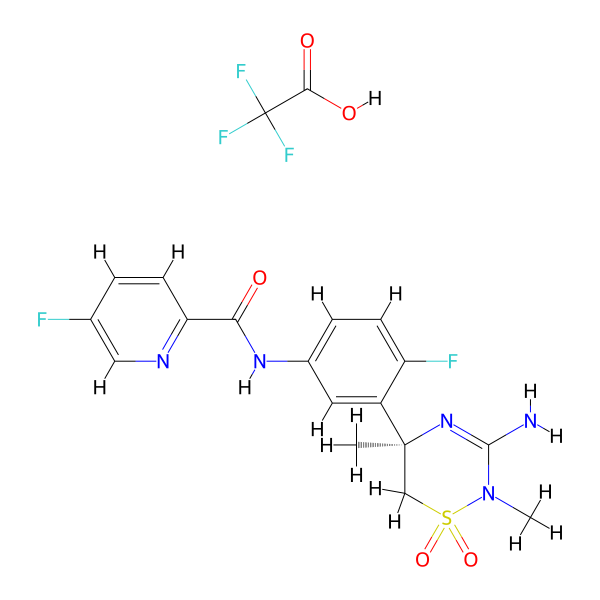 Verubecestat TFA molecular structure, CAS 2095432-65-6