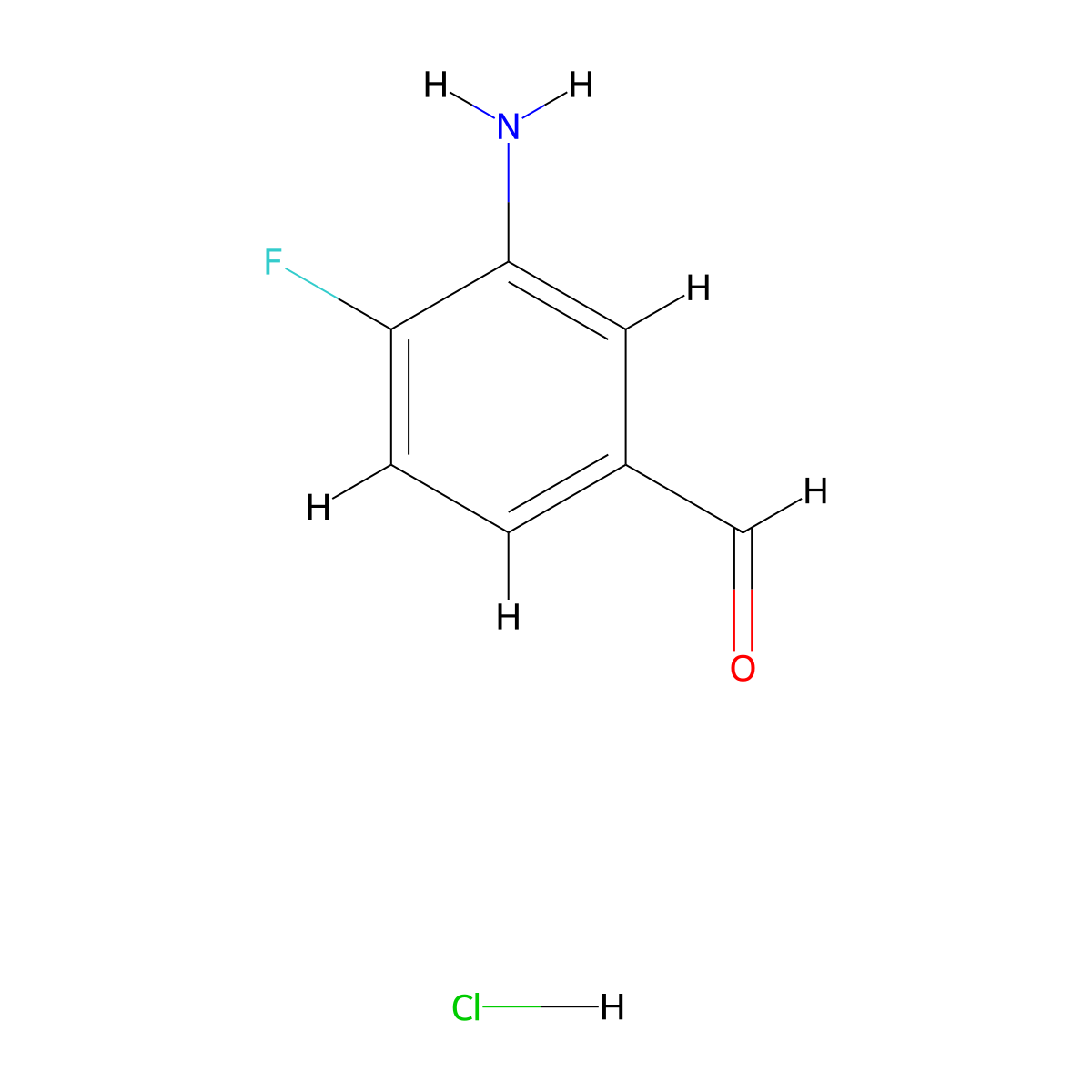 3-Amino-4-fluorobenzaldehyde hydrochloride molecular structure, CAS 2095432-74-7