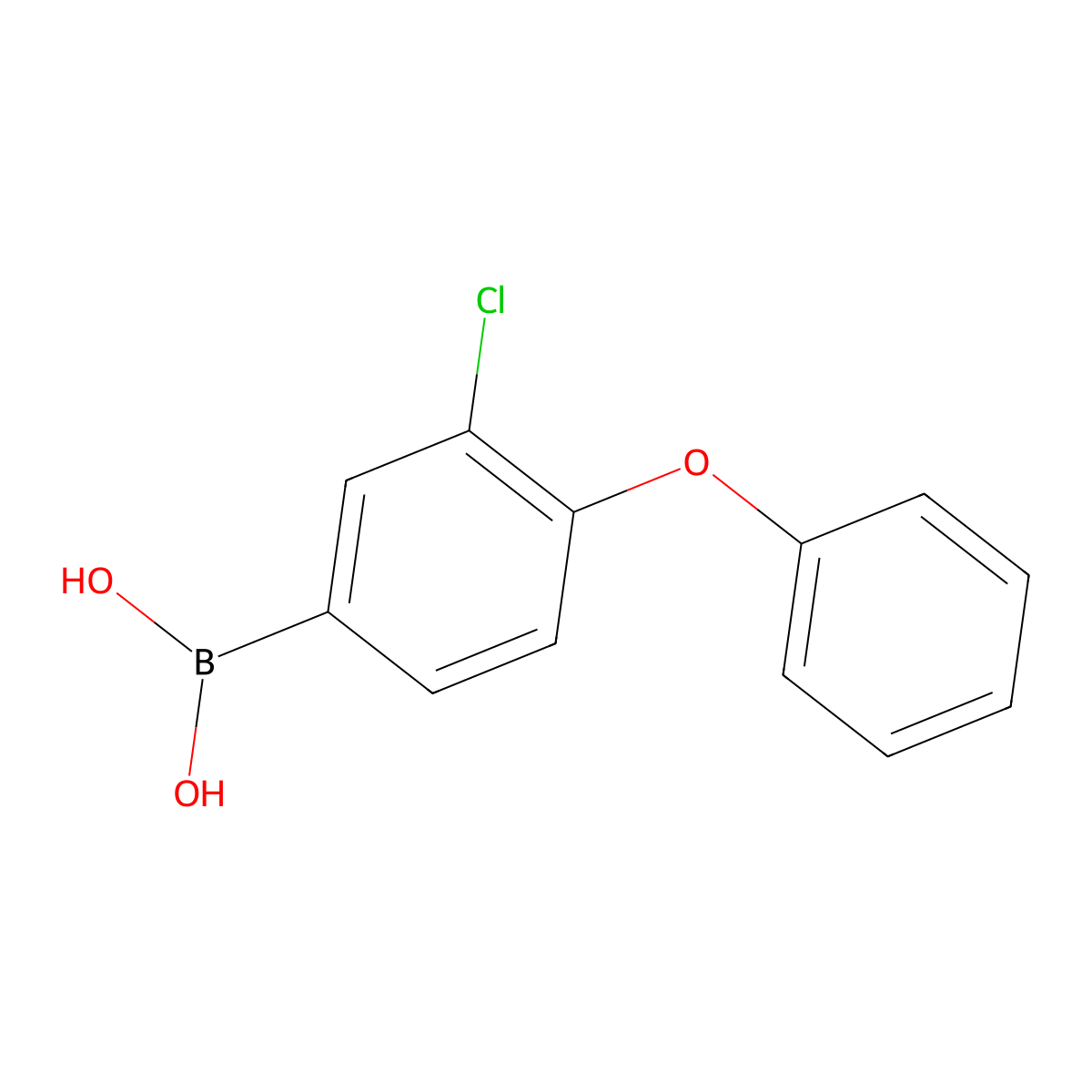 3-Chloro-4-phenoxyphenylboronic acid molecular structure, CAS 2095461-96-2