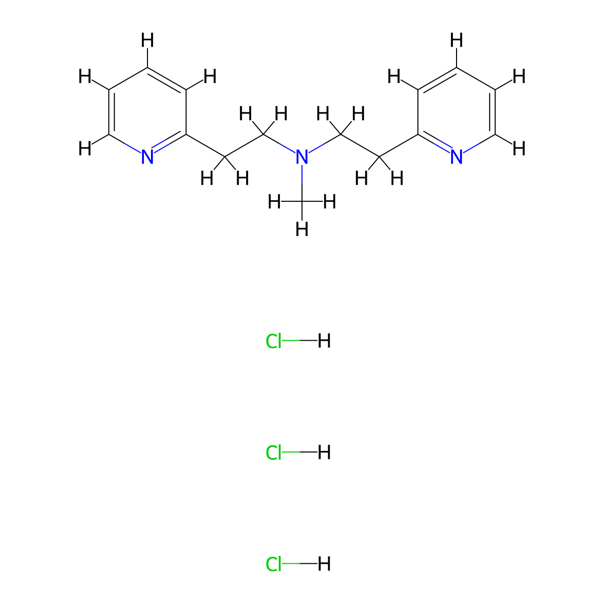 N-Methyl-N,N-bis(2-pyridylethyl)amine Trihydrochloride molecular structure, CAS 2095467-43-7