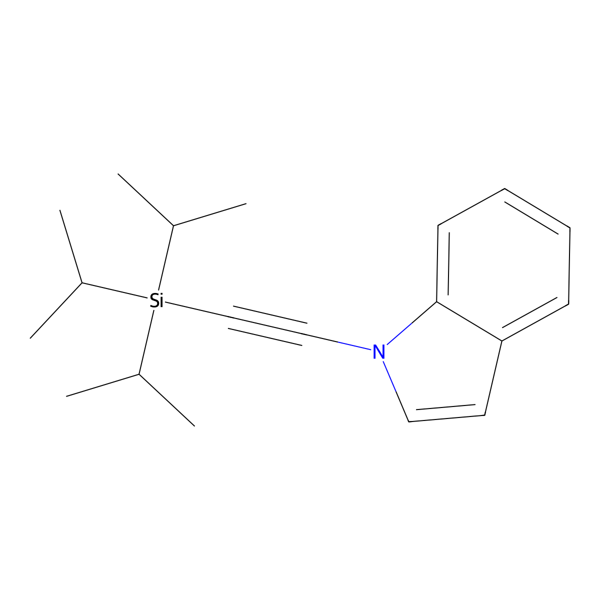 1-{2-[tris(propan-2-yl)silyl]ethynyl}-1H-indole molecular structure, CAS 2095470-85-0
