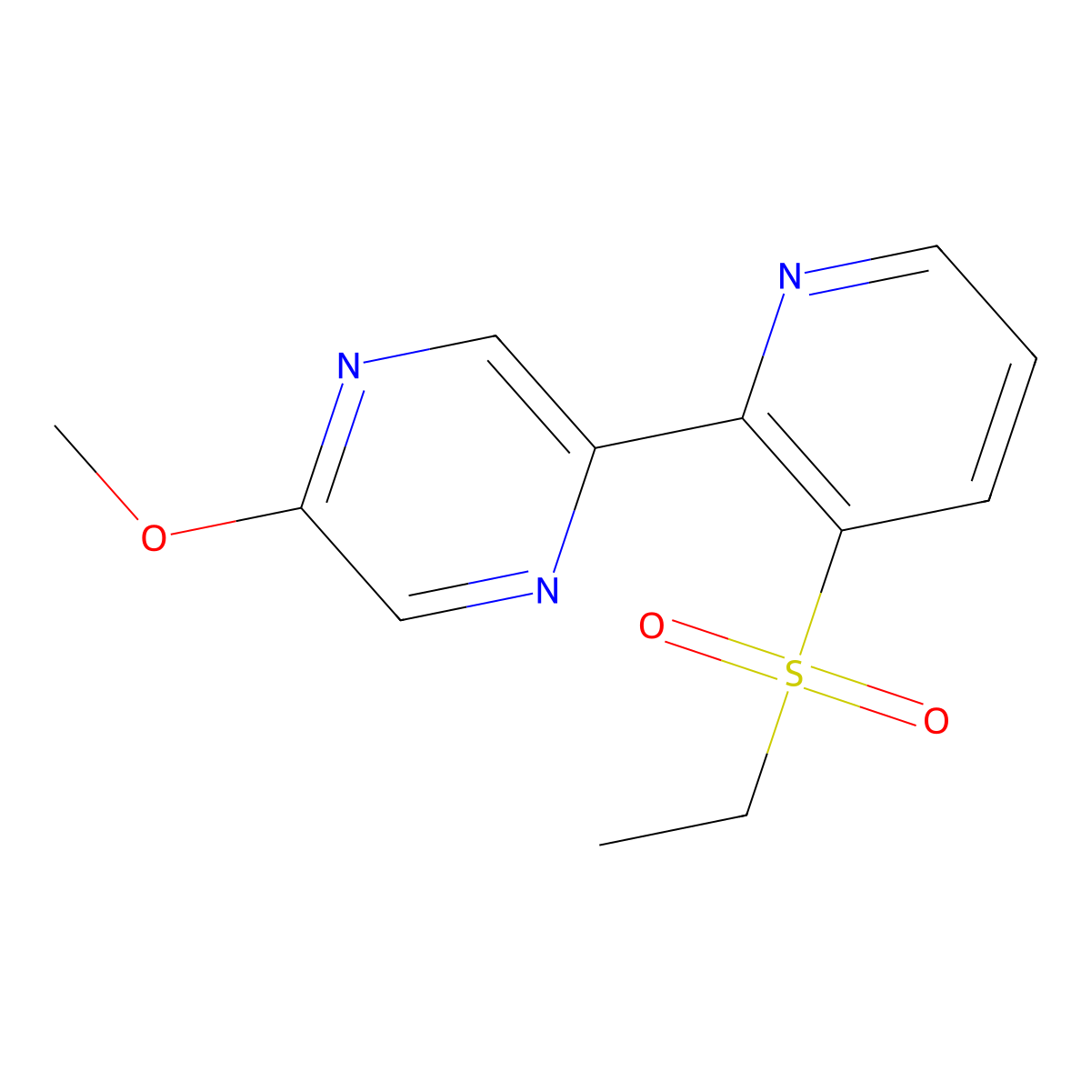 2-[3-(Ethanesulfonyl)pyridin-2-yl]-5-methoxypyrazine molecular structure, CAS 2095474-37-4