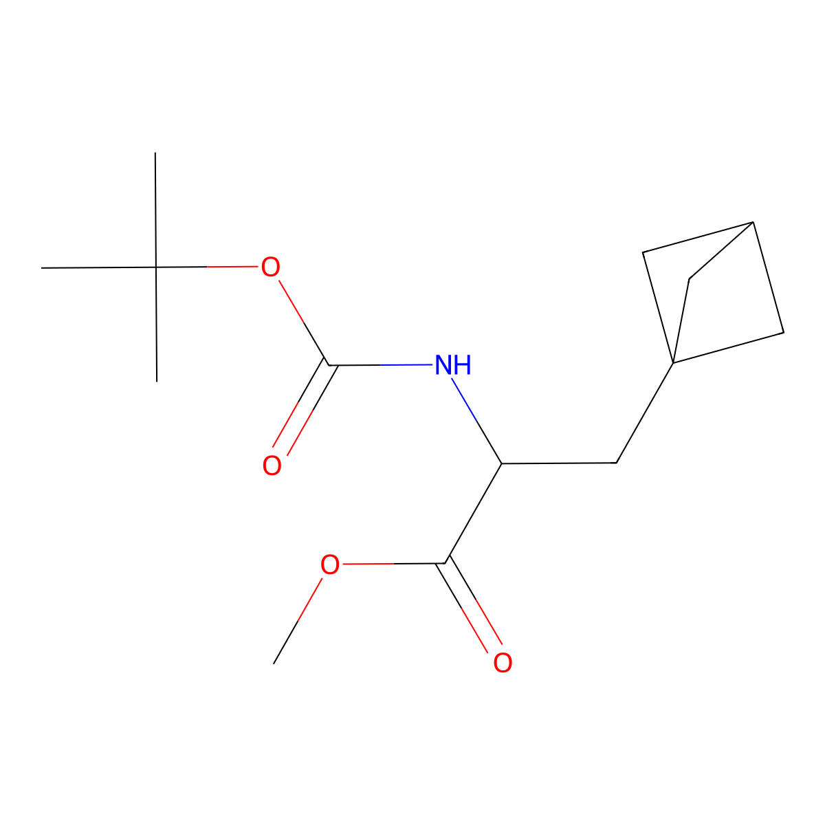 Methyl (S)-3-(bicyclo[1.1.1]pentan-1-yl)-2-((tert-butoxycarbonyl)amino)propanoate molecular structure, CAS 2095488-04-1
