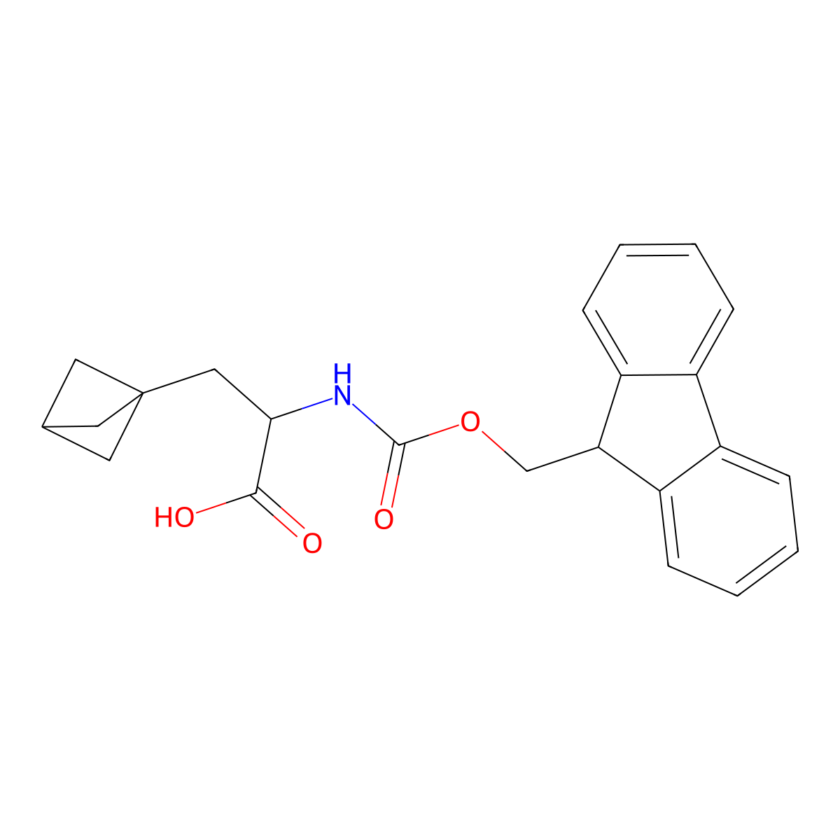 Fmoc-L-Ala(BCP)-OH molecular structure, CAS 2095488-98-3