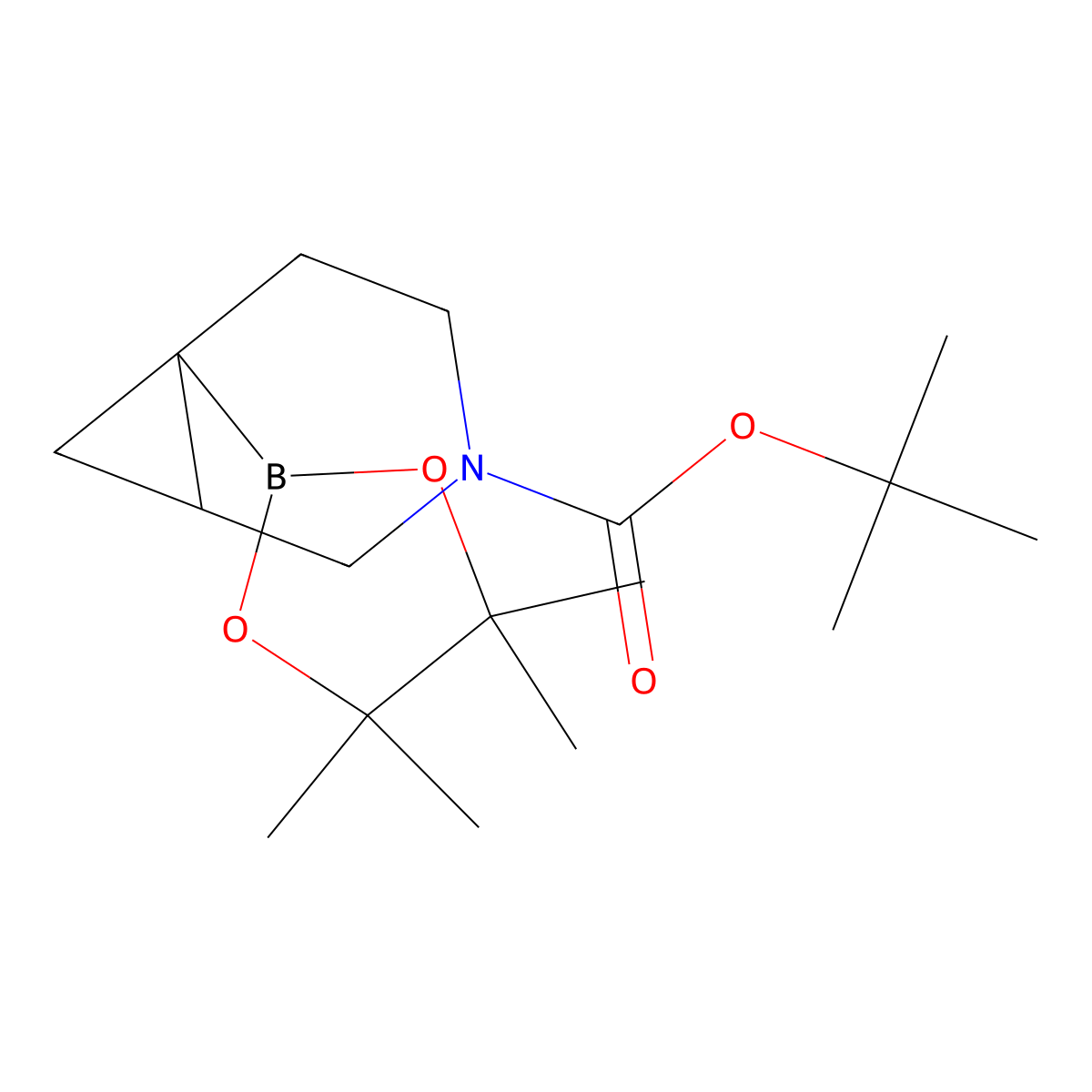 Tert-butyl 6-(tetramethyl-1,3,2-dioxaborolan-2-yl)-3-azabicyclo(4.1.0)heptane-3-carboxylate molecular structure, CAS 2095495-27-3