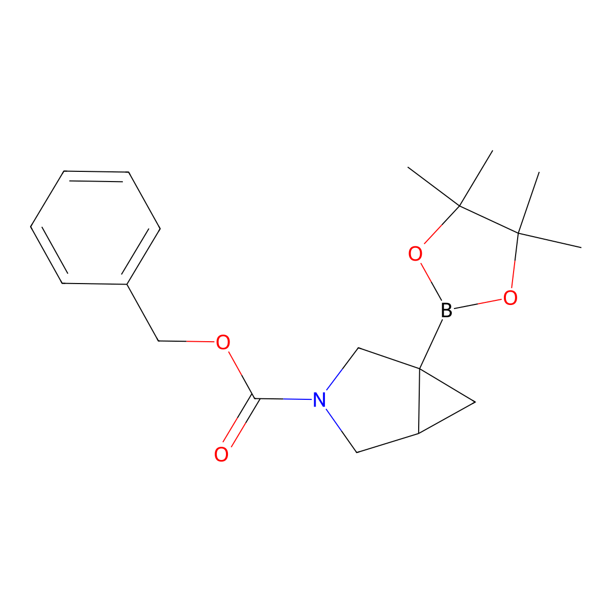 Benzyl 1-(4,4,5,5-tetramethyl-1,3,2-dioxaborolan-2-yl)-3-azabicyclo[3.1.0]hexane-3-carboxylate molecular structure, CAS 2095495-29-5