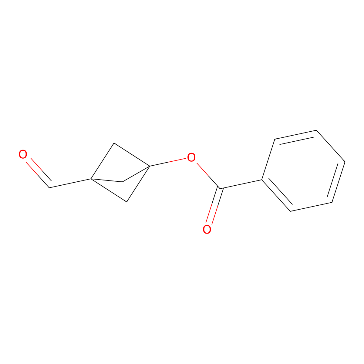 3-Formylbicyclo[1.1.1]pentan-1-yl benzoate molecular structure, CAS 2095495-87-5
