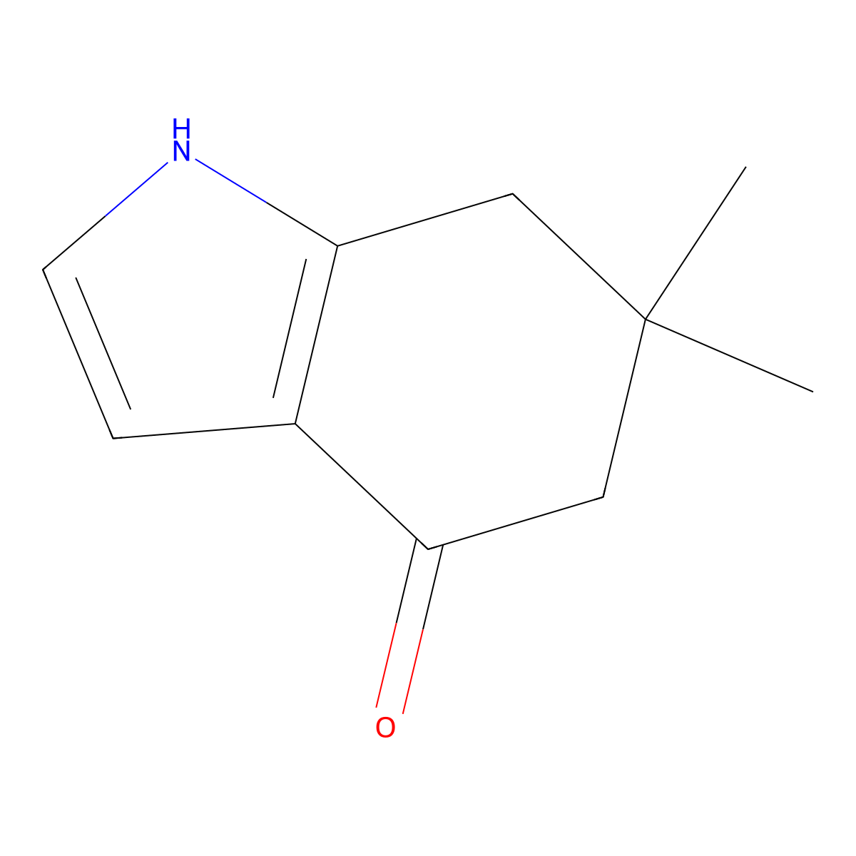 6,6-Dimethyl-1,5,6,7-tetrahydro-4H-indol-4-one molecular structure, CAS 20955-75-3