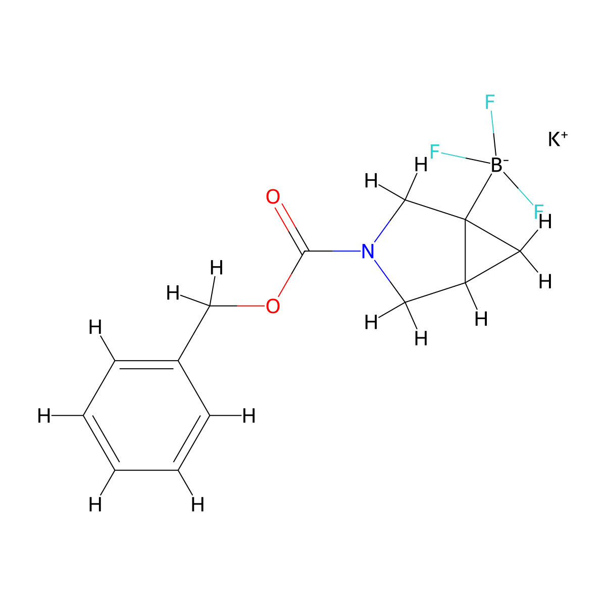 Potassium (3-((benzyloxy)carbonyl)-3-azabicyclo[3.1.0]hexan-1-yl)trifluoroborate molecular structure, CAS 2095504-40-6