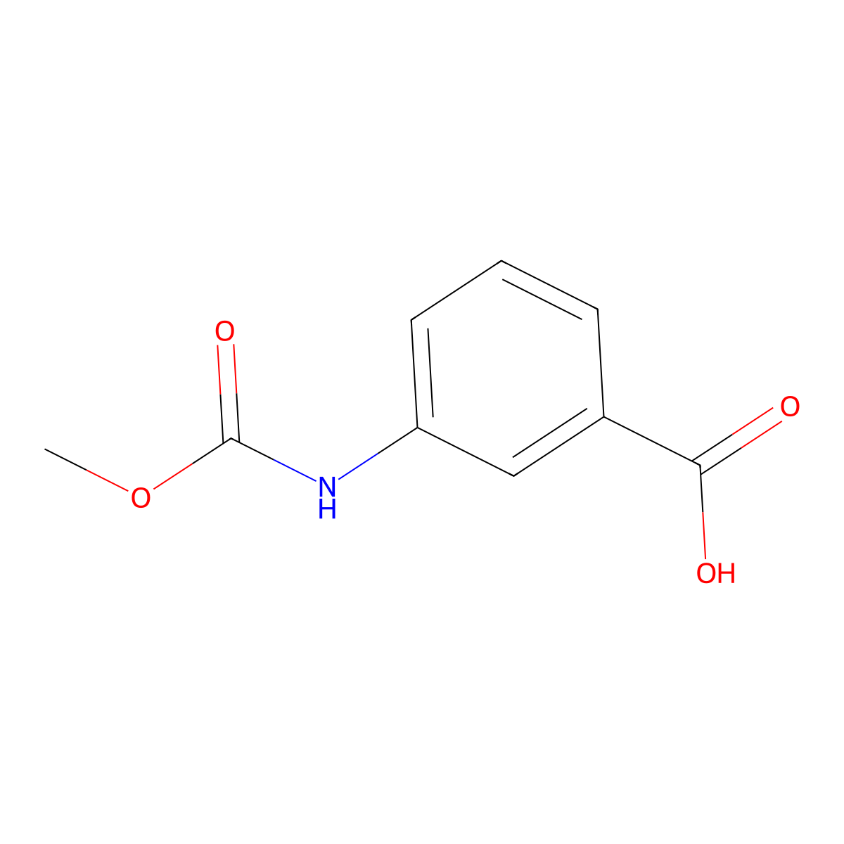 3-[(Methoxycarbonyl)amino]benzoic acid molecular structure, CAS 209551-66-6