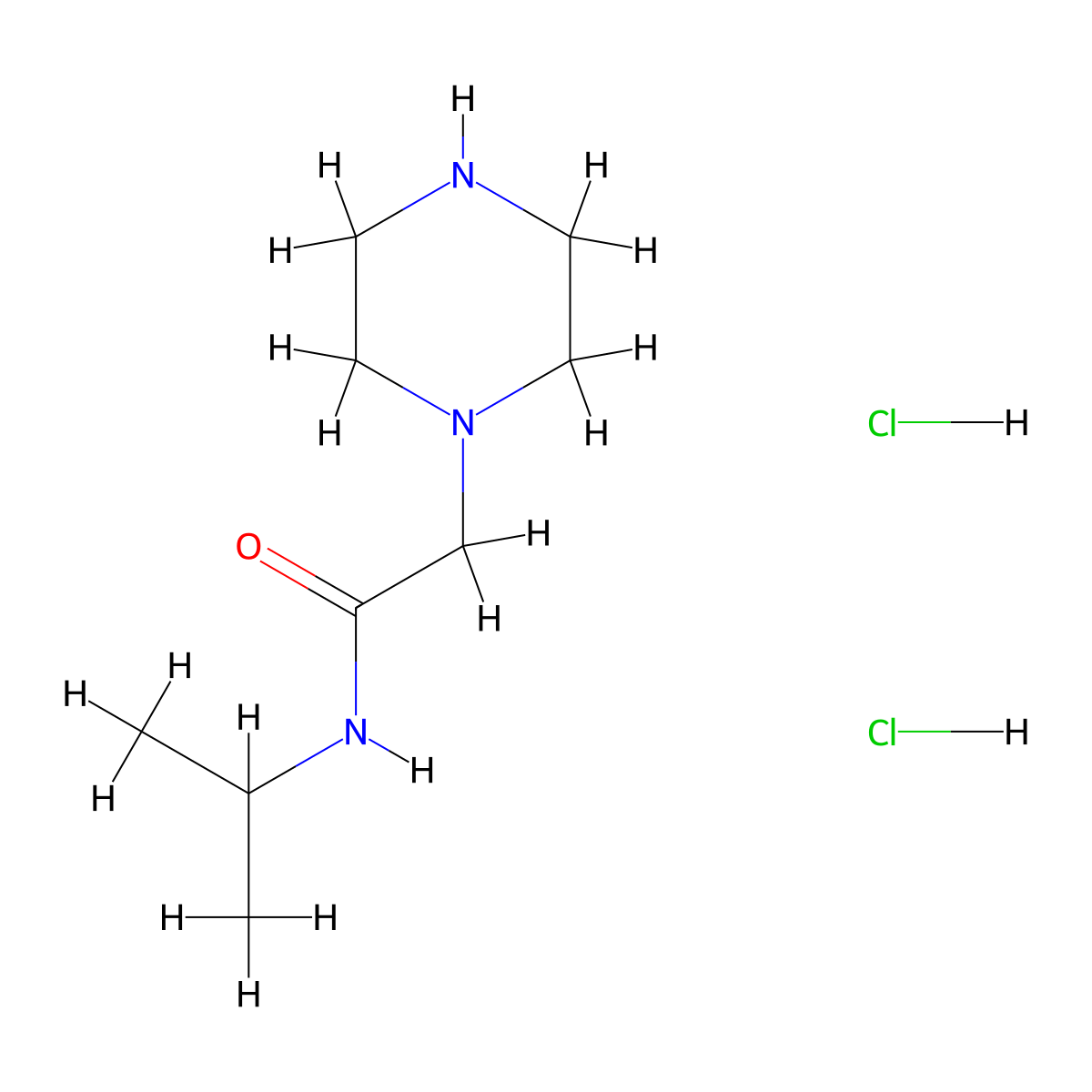 N-Isopropyl-2-(piperazin-1-yl)acetamide dihydrochloride molecular structure, CAS 2095561-18-3