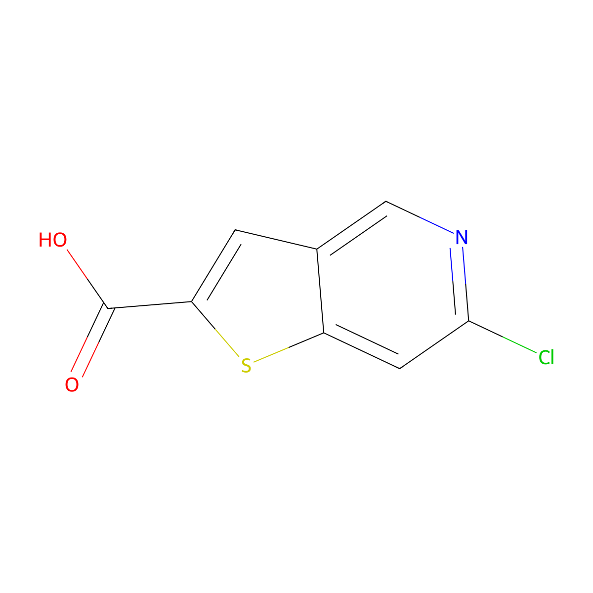 6-Chlorothieno[3,2-c]pyridine-2-carboxylic acid molecular structure, CAS 2095607-18-2