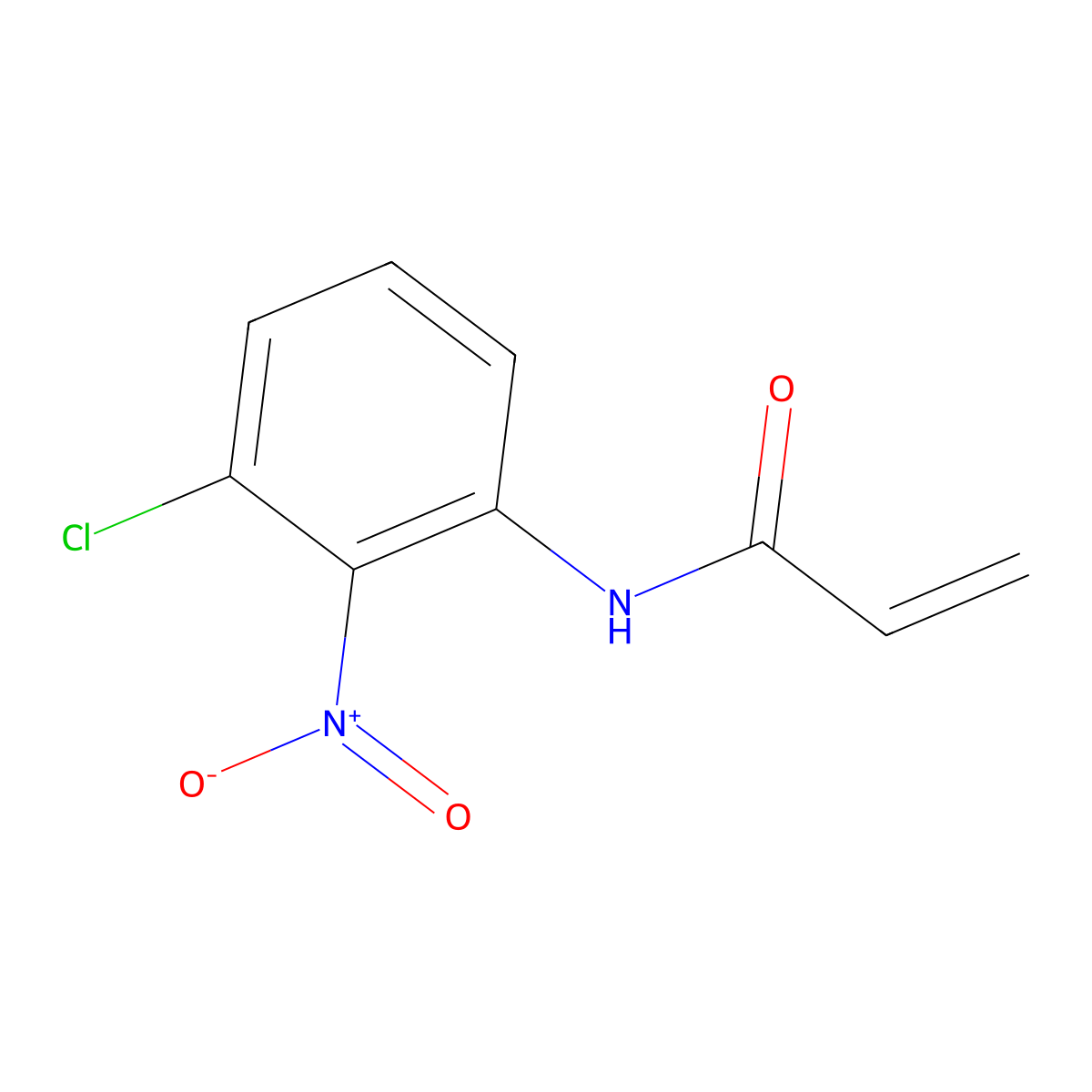N-(3-chloro-2-nitrophenyl)prop-2-enamide molecular structure, CAS 2095669-61-5