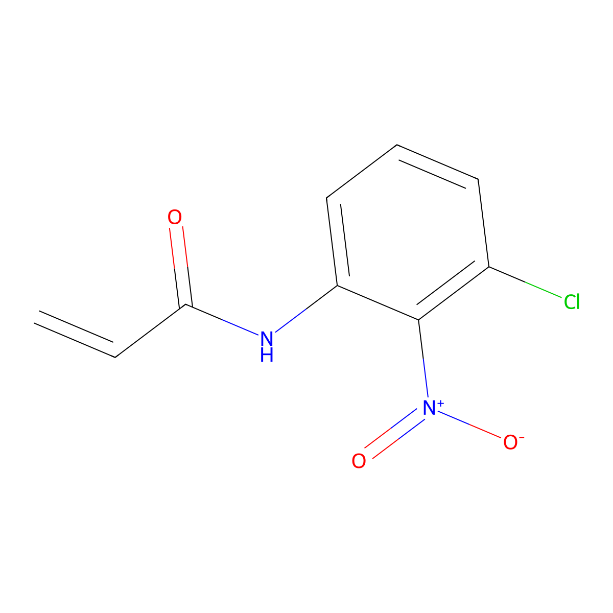 N-(3-chloro-2-nitrophenyl)prop-2-enamide molecular structure, CAS 2095669-61-5