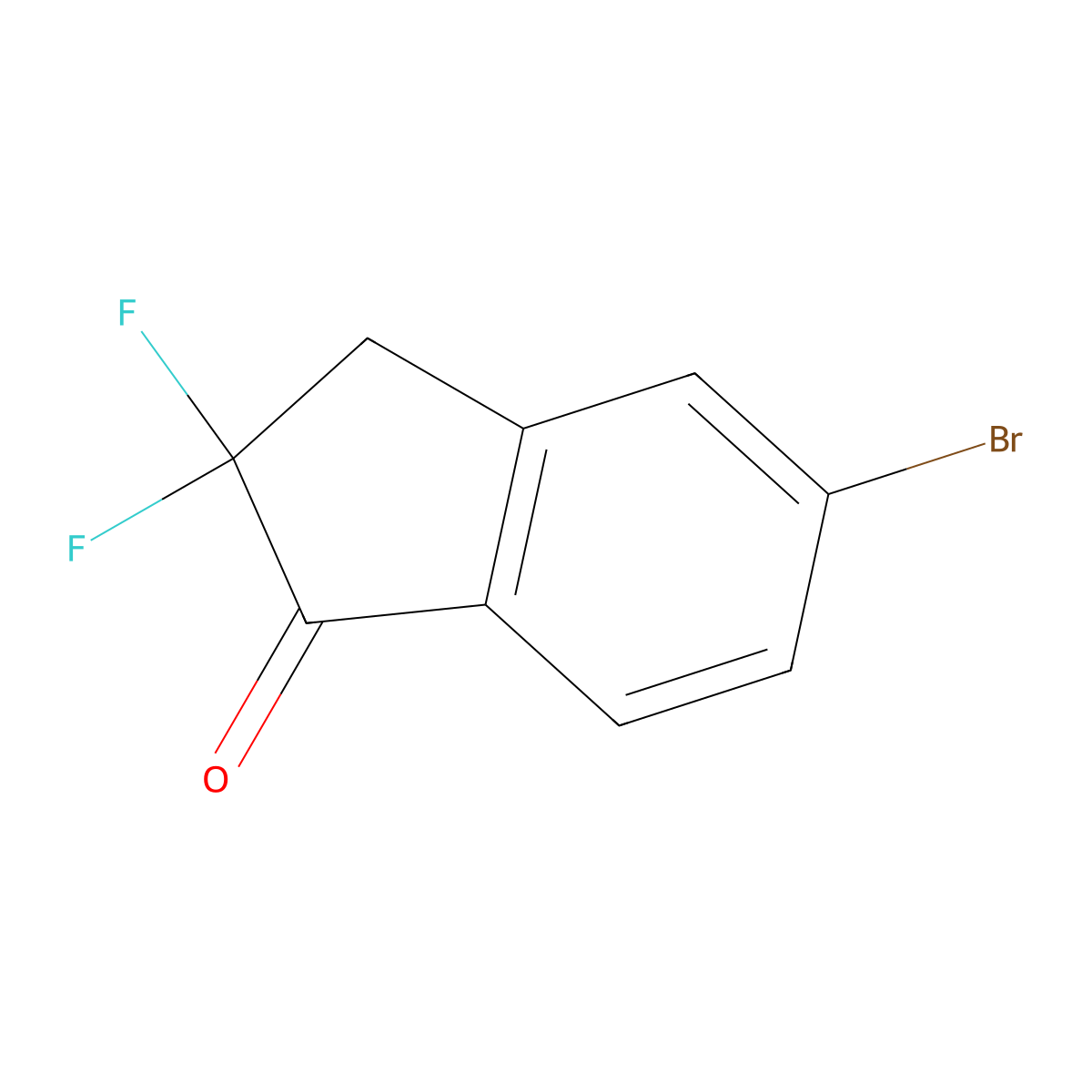 5-bromo-2,2-difluoro-2,3-dihydro-1H-inden-1-one molecular structure, CAS 2095689-70-4