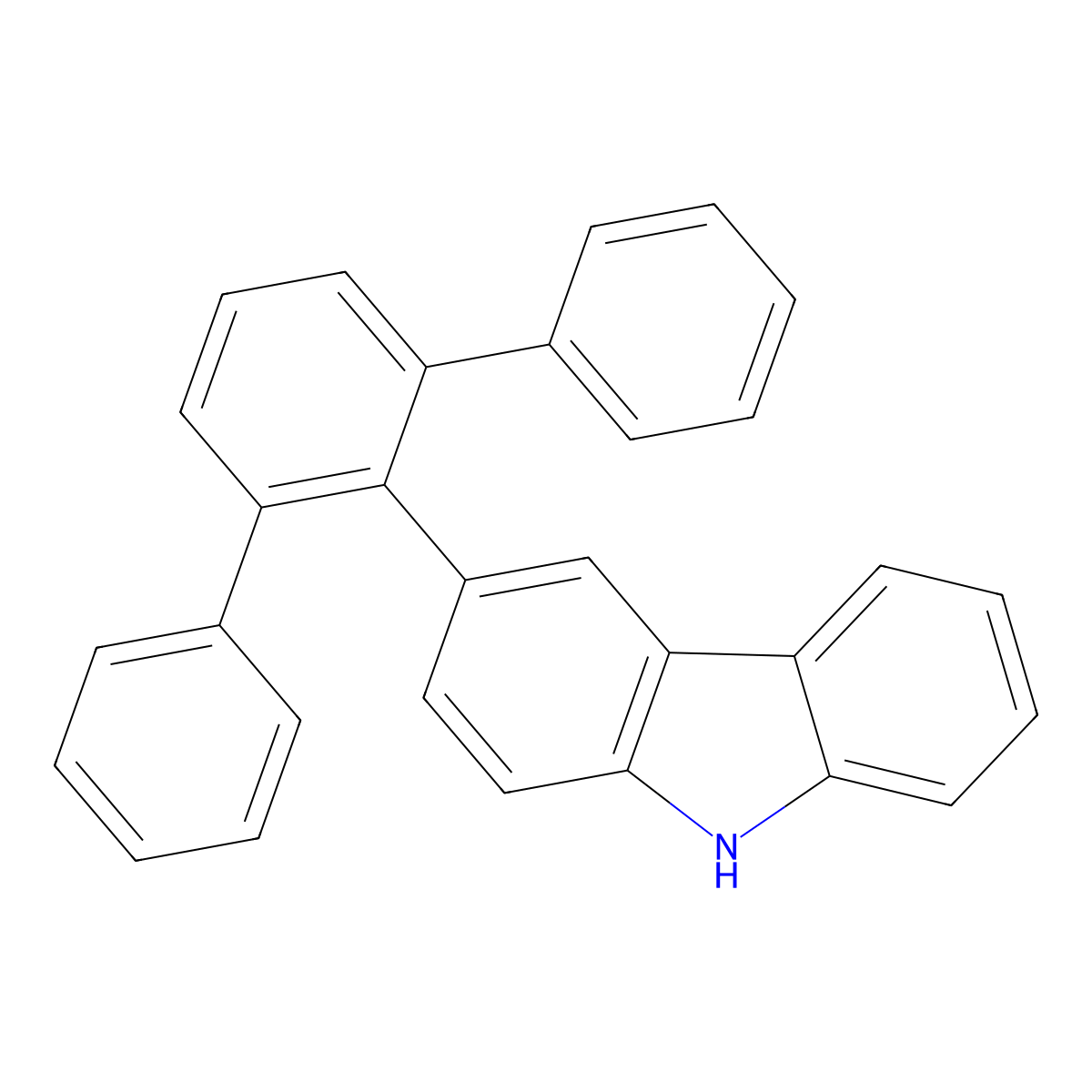 3-([1,1':3',1''-Terphenyl]-2'-yl)-9H-carbazole molecular structure, CAS 2095693-43-7