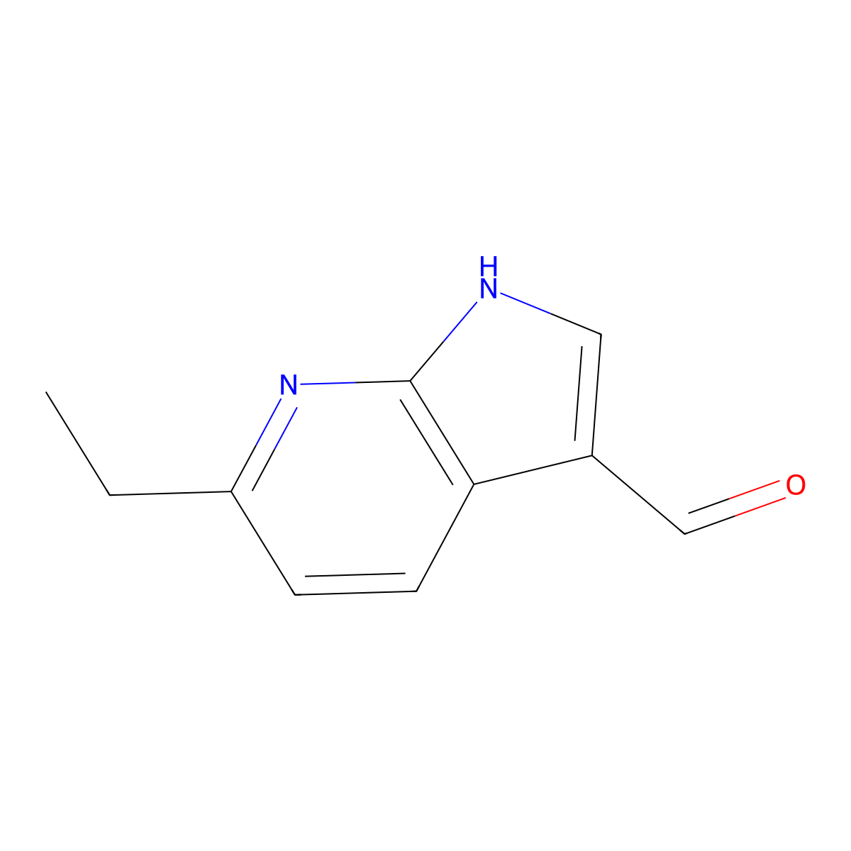 6-Ethyl-1H-pyrrolo[2,3-B]pyridine-3-carbaldehyde molecular structure, CAS 2095695-02-4