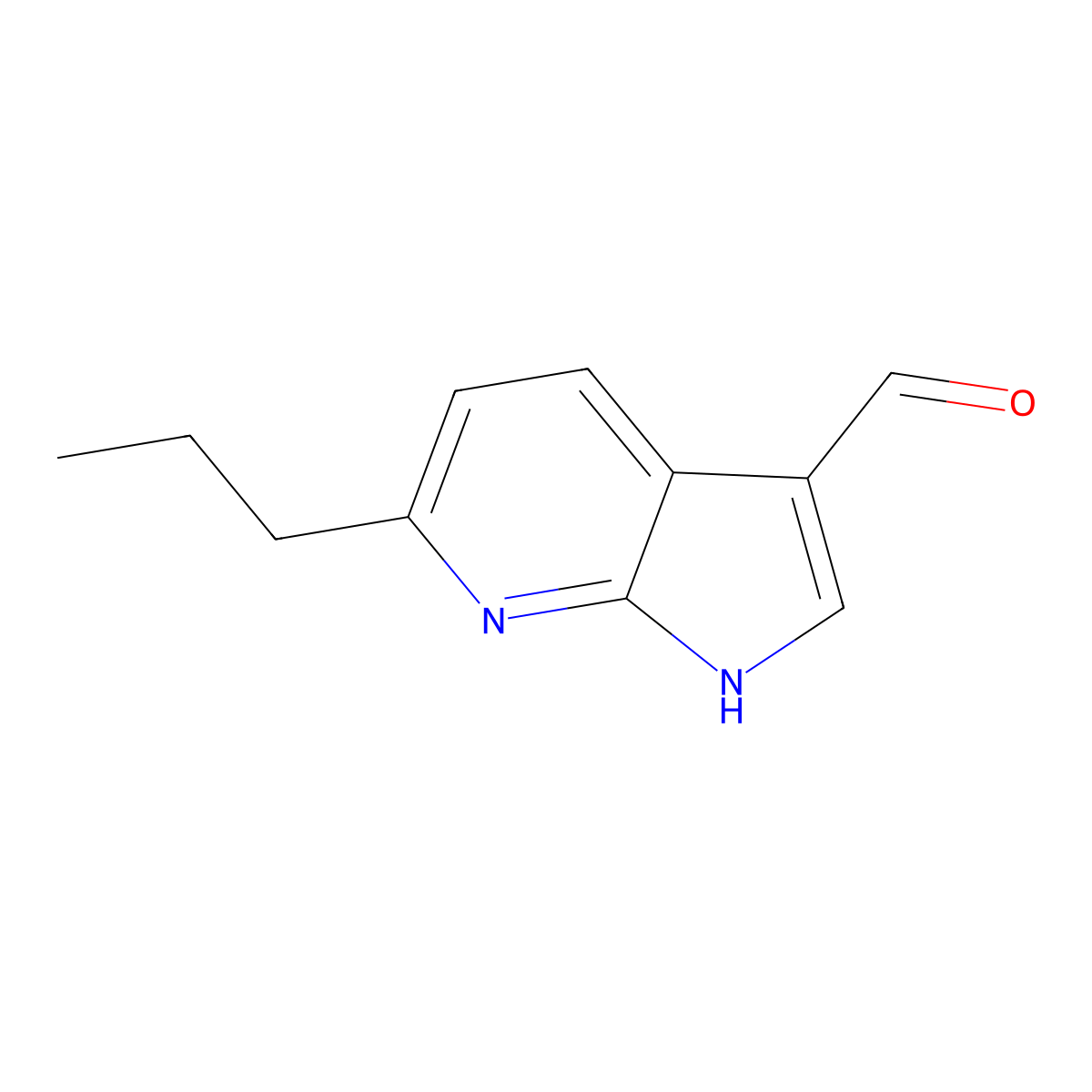 6-Propyl-1H-pyrrolo[2,3-B]pyridine-3-carbaldehyde molecular structure, CAS 2095695-03-5