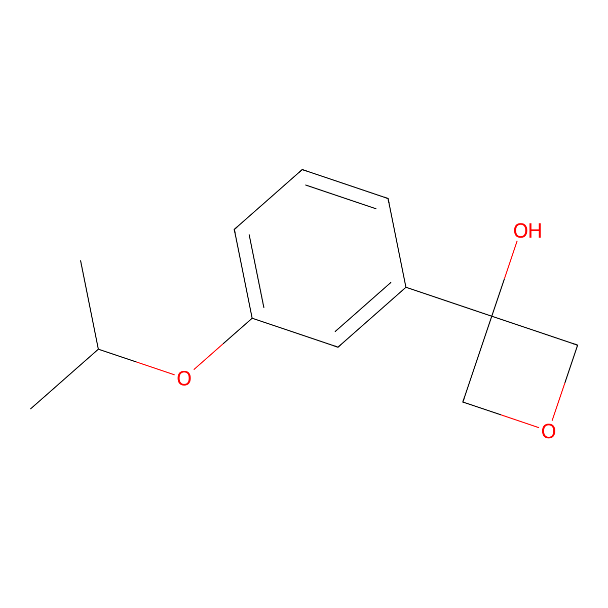 3-[3-(1-Methylethoxy)phenyl]-3-oxetanol molecular structure, CAS 2095736-04-0