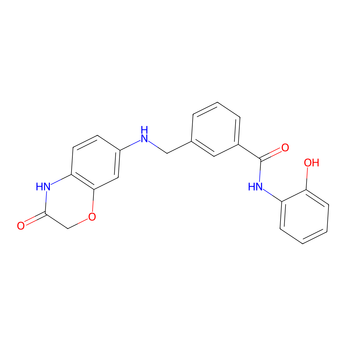 n-(2-Hydroxyphenyl)-3-{[(3-oxo-3,4-dihydro-2h-1,4-benzoxazin-7-yl)amino]methyl}benzamide molecular structure, CAS 2095746-71-5